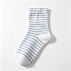 CouldNook Cozy Cotton Striped Sleep Socks - Bedtime Footwear Accent