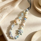 CloudNook Beaded Phone Wrist Strap-Ocean Shell Star Charms