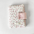 CloudNook Floral Fabric Book Sleeve‑Button Notebook Cover