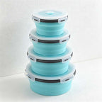 CouldNook Collapsible Silicone Food Container - Stackable Round Design