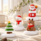 CouldNook Christmas Phone Stand - Festive Figures and Extendable White Base