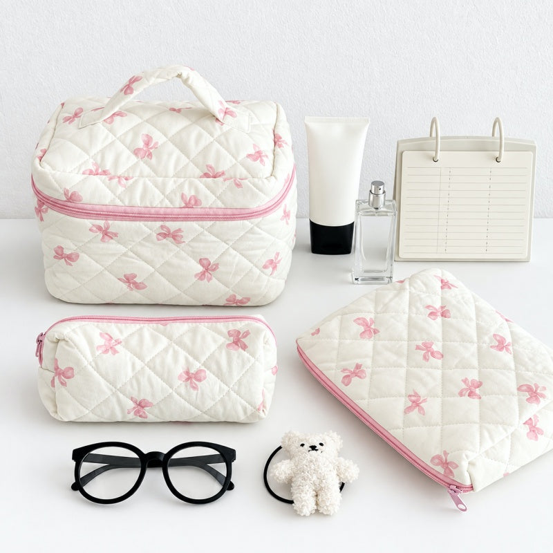 CouldNook Quilted Makeup Bag - Three Storage Formats