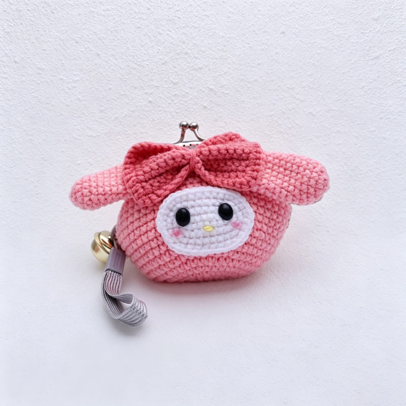 CouldNook Cotton Rabbit Character Coin Purse - Kiss-Lock Wristlet Design