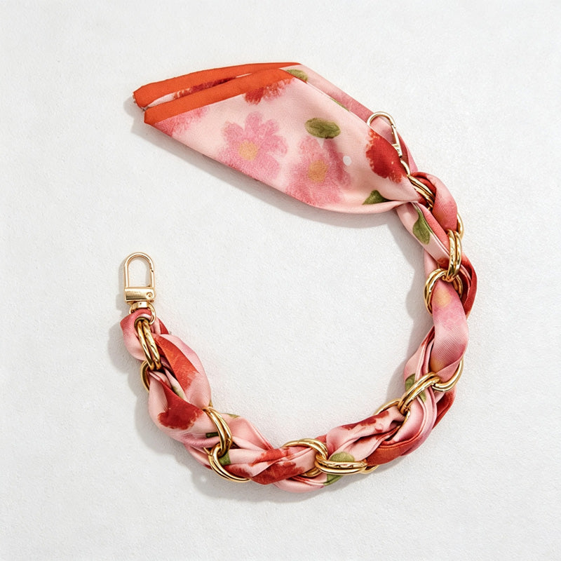 CouldNook Rose Scarf Phone Wrist Strap - Relaxed Braided Loop