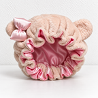 CouldNook Bear Ear Sleep Bonnet - Ruffled Bow Detail