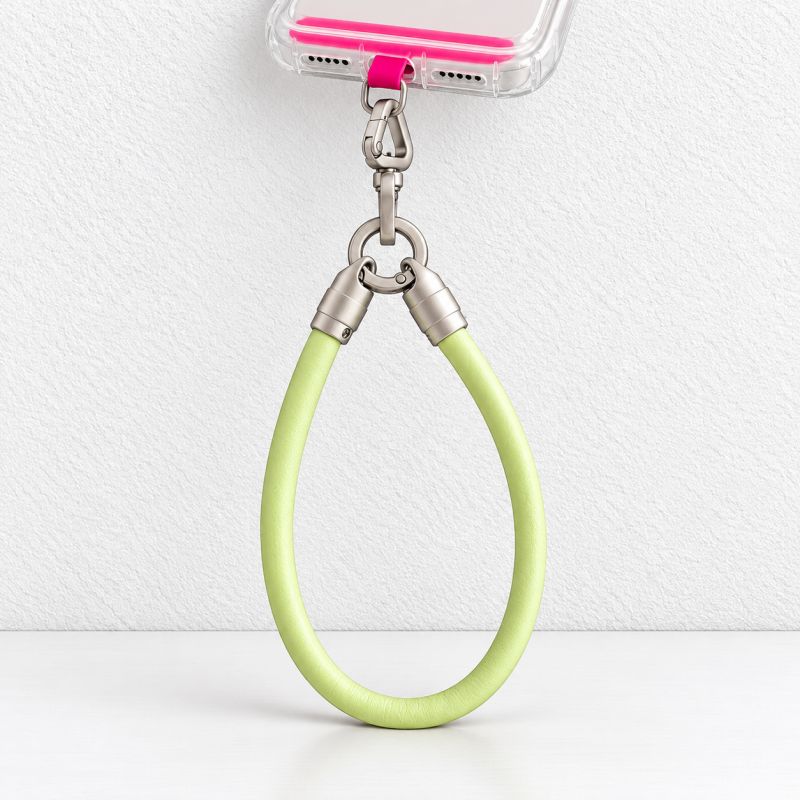 CouldNook Wrist Strap - Rounded PU Loop and Metal Clip Attachment