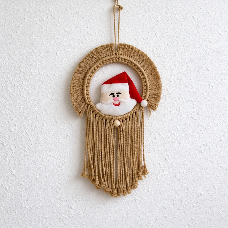 CouldNook Santa Wall Hanging - Circular Cotton Fringe