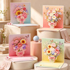 Butterfly Bouquet Pop-Up Greeting Card with Message Space