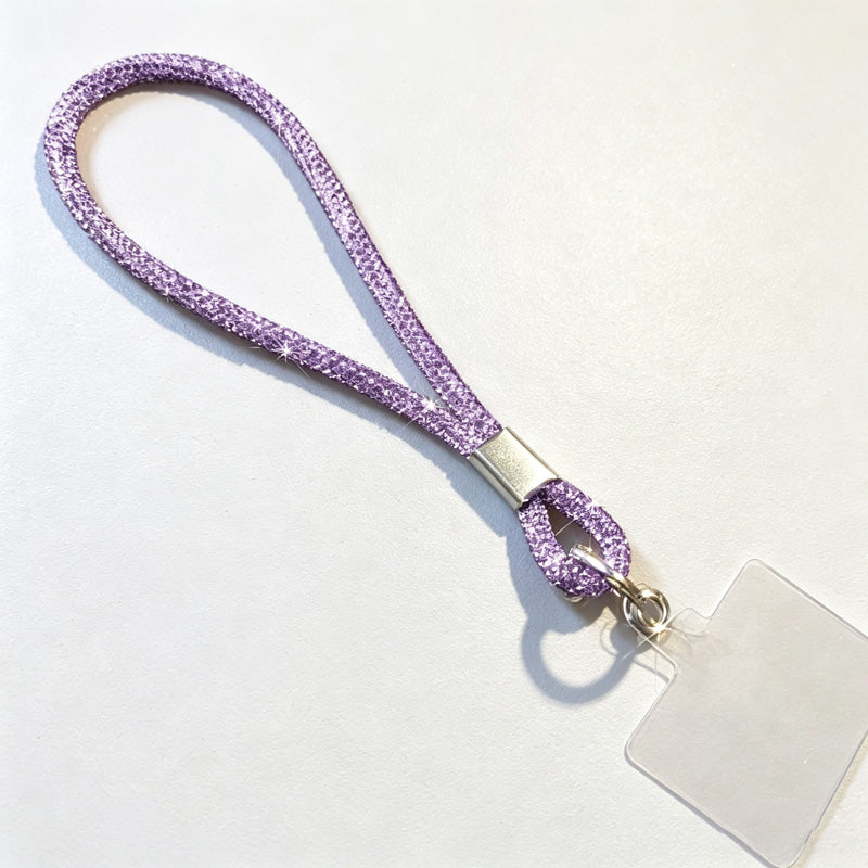 CouldNook Rhinestones Set Wrist Phone Strap with Wide Stone-Set Line