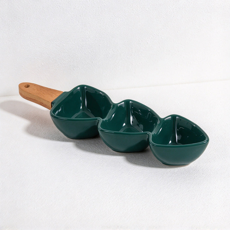 CouldNook Divided Serving Dish - Three Heart Bowls