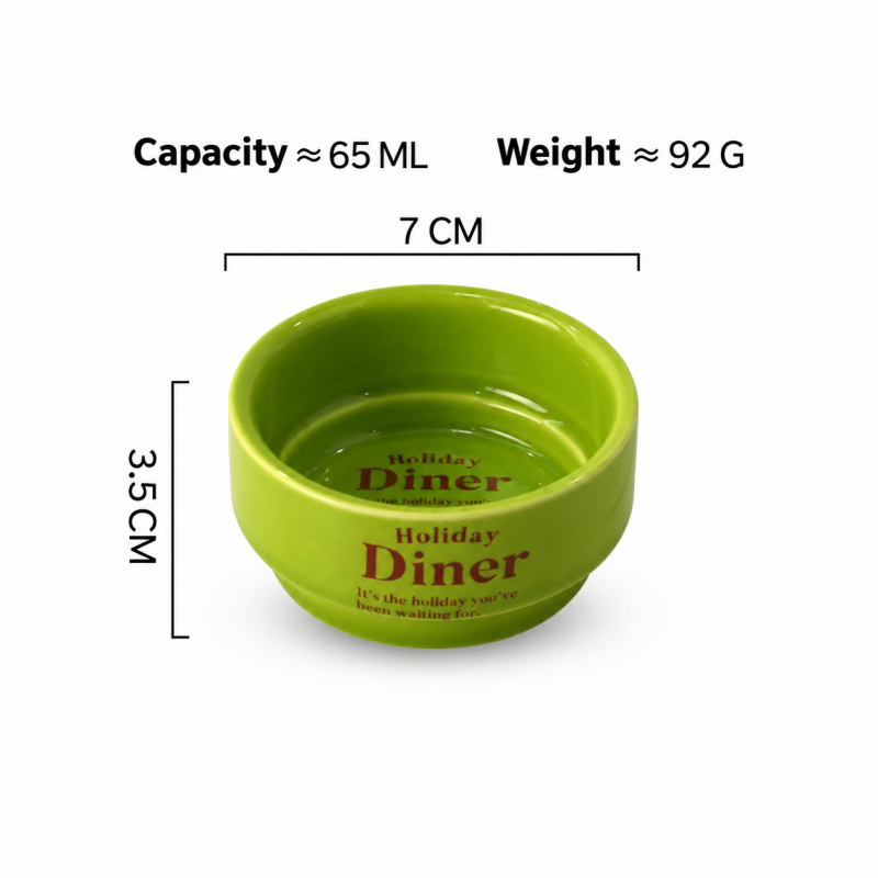 CouldNook Lettered Sauce Bowl - Round Diner Style