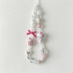 CouldNook Cat Figure Beaded Phone Charm - Loop Cord Attachment