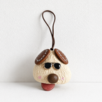 CouldNook Dog Figure Shell Bag Charm - Loop Clasp Attachment