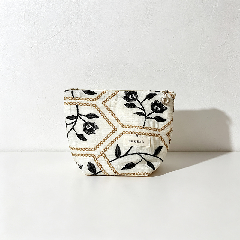 CouldNook Leaf Pattern Cosmetic Bag - Vanity Storage Accent