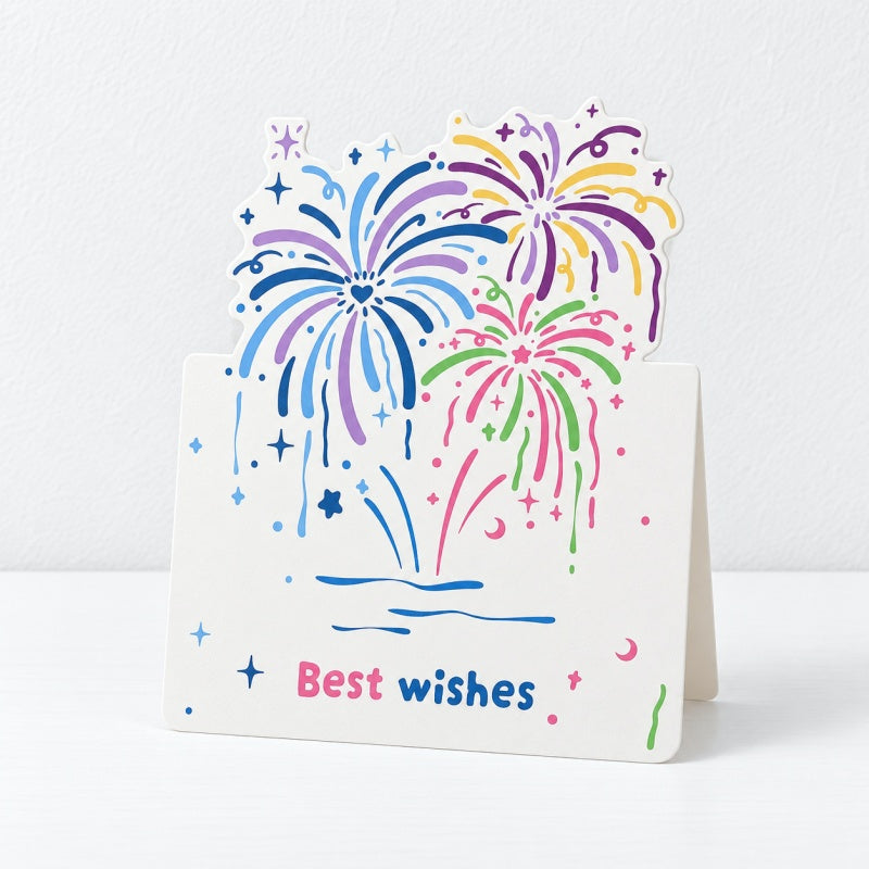 CouldNook Fireworks Greeting Card - Colorful Celebratory Wishes Design