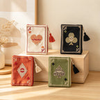 CouldNook Playing Card Makeup Pouch - Embroidered Suits And Tassel Pull