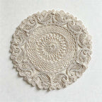 CouldNook Round Embroidered Lace Placemat - Four Openwork Designs