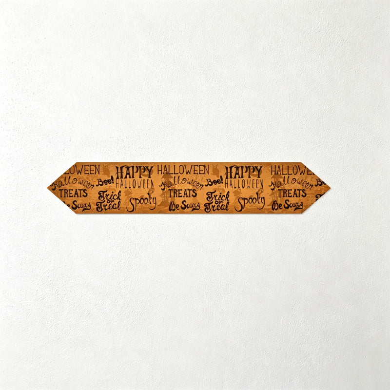 CouldNook Halloween Printed Table Runner‑Tassel Decor Table