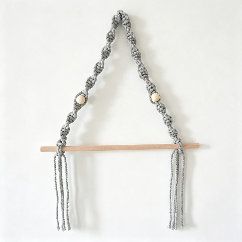 CloudNook Macrame Paper Roll Holder‑Boho Wall Mount Organizer