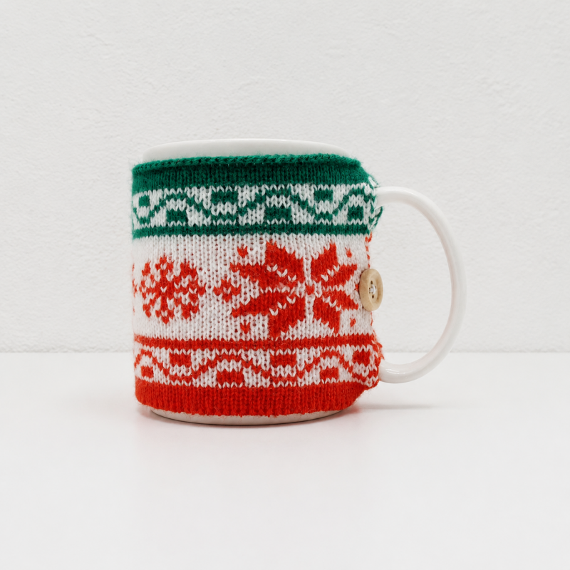 CouldNook Knit Cup Sleeve - Assorted Patterns and Cable Textures