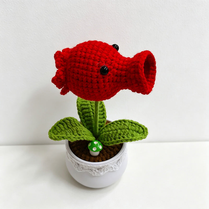 CouldNook Yarn Plant Planter Ornament - Assorted Character Pots