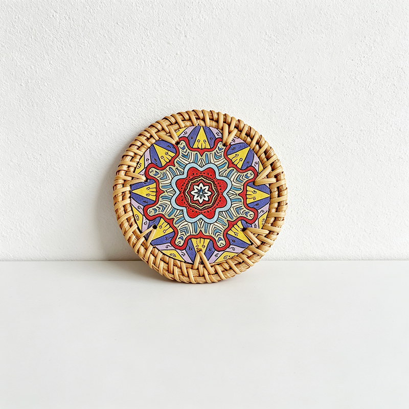 CouldNook Woven Drink Coaster - Warm Table Accent