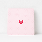 CouldNook Pink Heart Candy Embroidered Patch - Iron-On Motif Collection