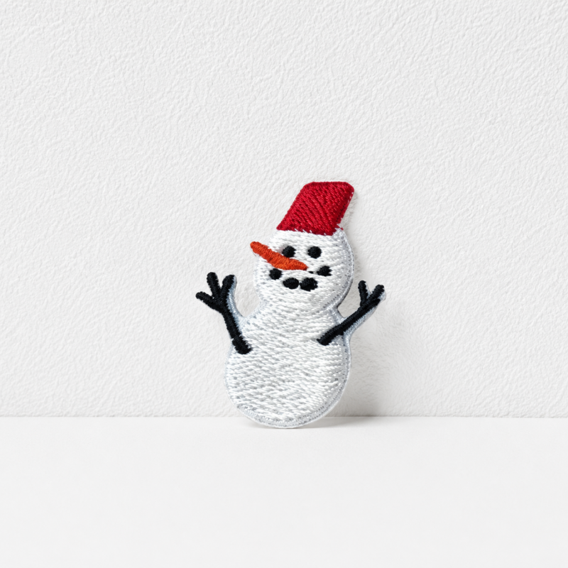 CouldNook Christmas Embroidered Patch - Snowman Tree and Holiday Motifs