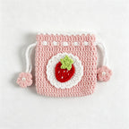 CouldNook Yarn Applique Drawstring Pouch - Fruit and Flower Designs