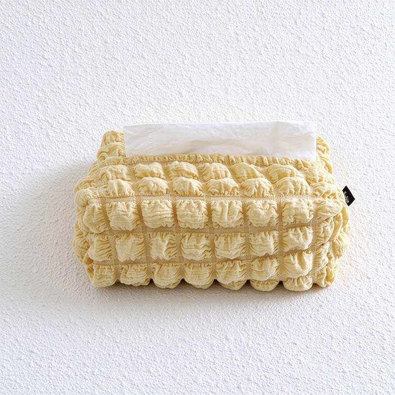 CouldNook Textured Tissue Box Cover - Raised Squares And Soft Outline