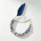 CouldNook Coastal Print Scarf Phone Wrist Strap - Chain Links