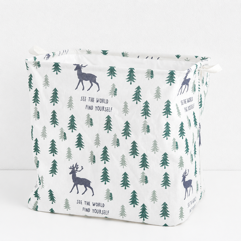 CouldNook Printed Laundry Hamper - Tall Foldable Storage Form