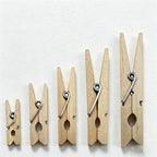 CouldNook Wooden Utility Clips - Eight Natural Sizes Collection