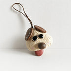 CouldNook Animal Face Seed Shell Bag Charm - Loop Clasp Attachment