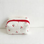 CouldNook Printed Box Makeup Pouch - Fruit Motifs And Folded Corners