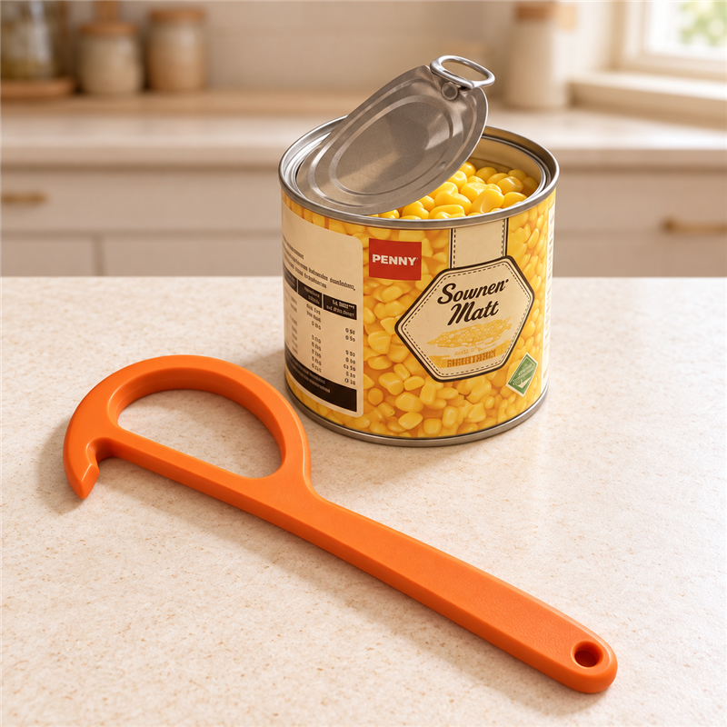 Pull-Tab Can Opener with Long Handle and Hanging Hole