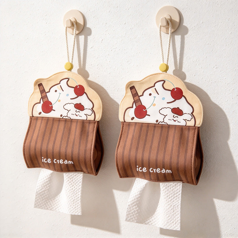 CouldNook Hanging Tissue Pouch - Soccer Or Dessert Design