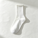 CouldNook Lace Edge Ankle Socks - Gentle Shoe Accent
