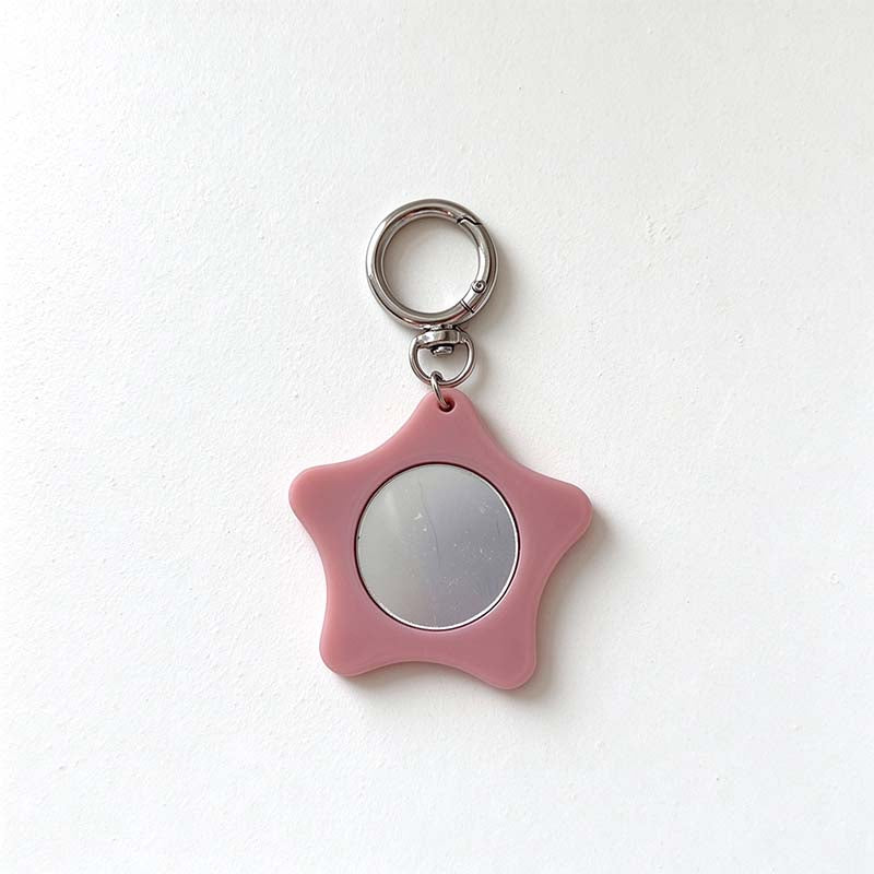 CouldNook Rounded Star Mirror Keychain - Circular Inset