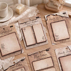 CouldNook Aged Letter Sticky Notes - Darkened Borders And Botanical Details