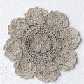 CouldNook Rose Table Mat - Sheer Mesh and Embroidered Floral Border