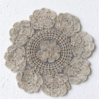 CouldNook Rose Table Mat - Sheer Mesh and Embroidered Floral Border