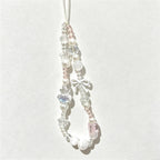 CloudNook Beaded Phone Wrist Strap-Pearl Heart Butterfly Design