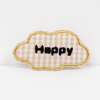 CouldNook Gingham Character Patch - Fruit Animal and Shape Designs
