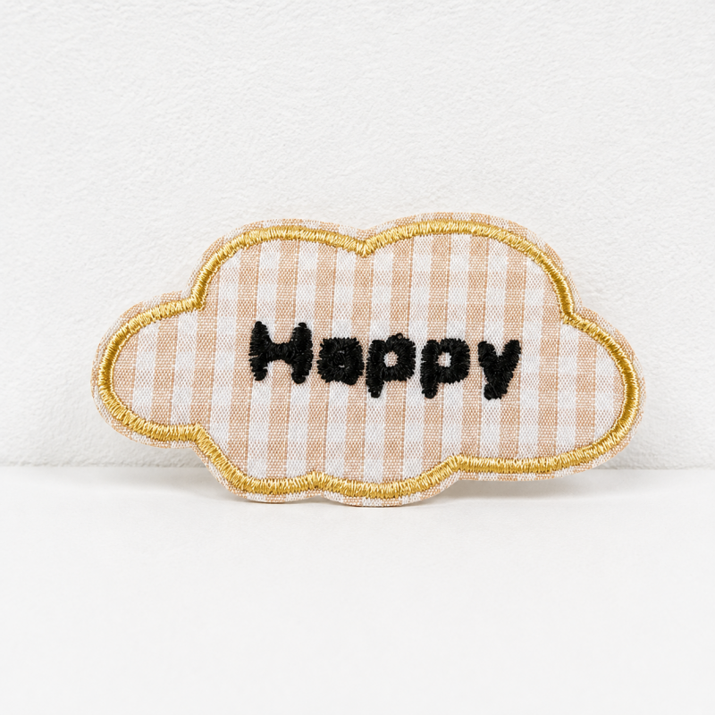 CouldNook Gingham Character Patch - Fruit Animal and Shape Designs