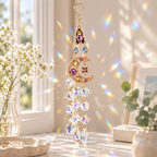 CouldNook Star And Moon Suncatcher - Colorful Accents and Delicate Hanging Strands