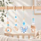 CouldNook Play Gym Hanging Toy Set - Four Woodland-Themed Pieces