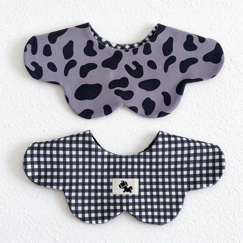Reversible Scalloped Baby Bib in Assorted Prints