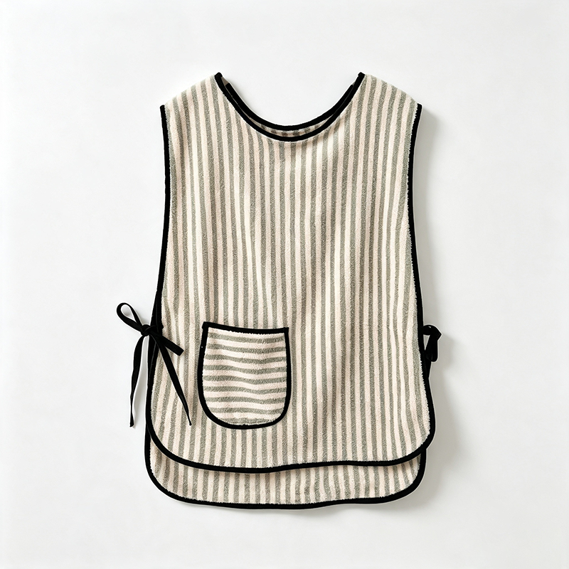 CouldNook Striped Smock Apron - Easy Slipover Kitchen Tunic