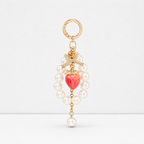CouldNook Pearl Strawberry Keychain - Bowknot Bag Pendant